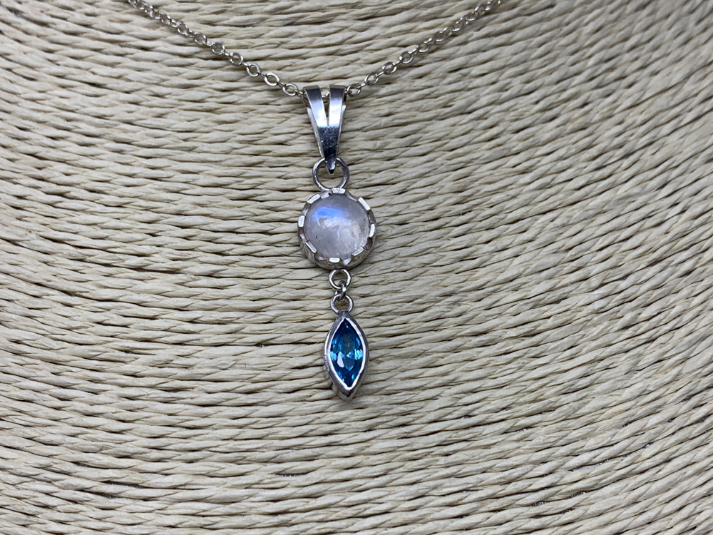 Moonstone and Aquamarine Pendant