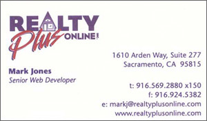 Realty Plus Online Business Card - Senior Web Developer